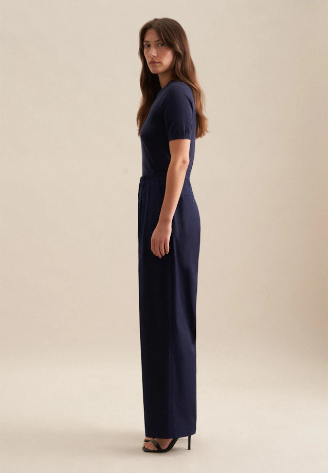 Regular Trousers Uni in Dark Blue |  Seidensticker Onlineshop