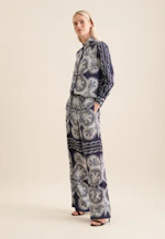 Regular Trousers Cloth print in Dark Blue |  Seidensticker Onlineshop
