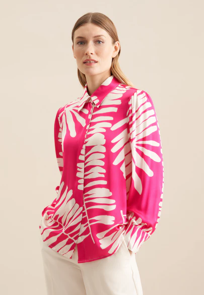 Chemisier chemise feuilles in Rouge |  Seidensticker Onlineshop