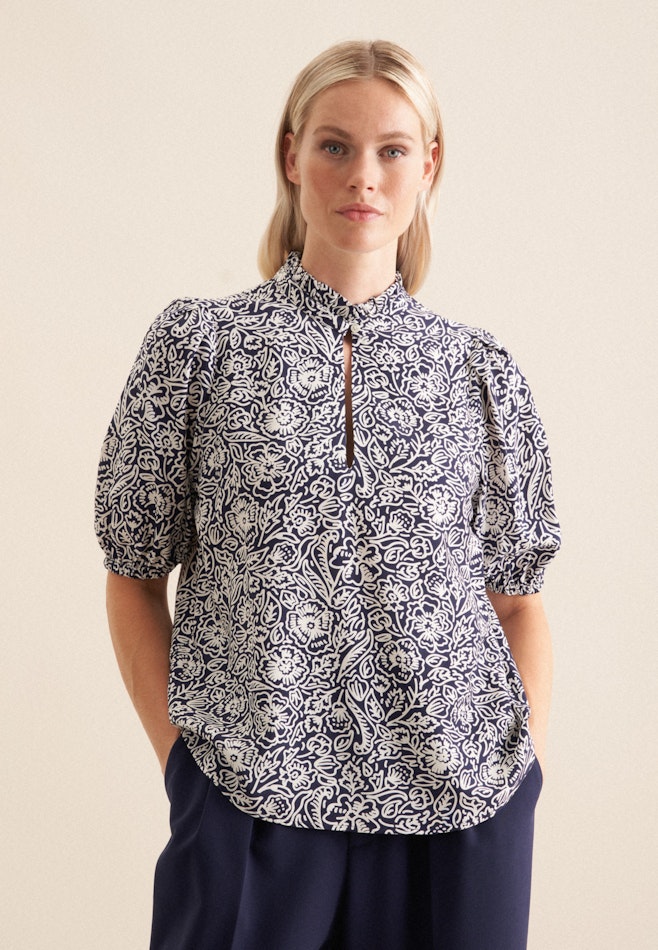 Shirtbluse Floral in Dunkelblau | Seidensticker Onlineshop