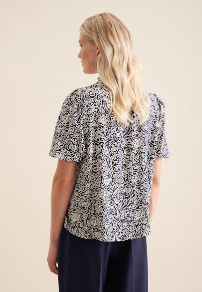 Shirtbluse Floral in Dunkelblau |  Seidensticker Onlineshop