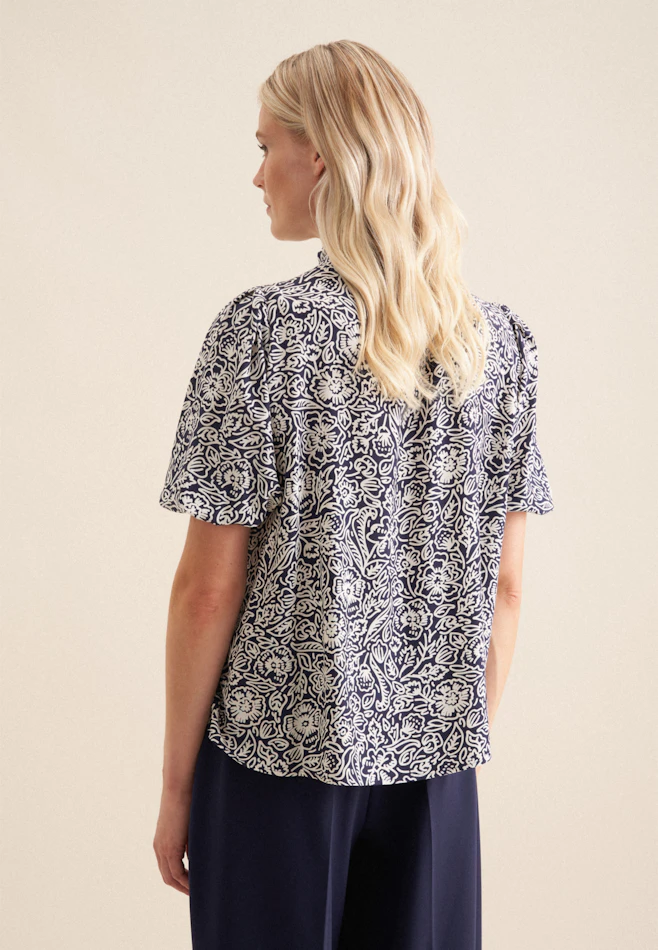 Chemisier Floral dans Bleu Foncé | Boutique en ligne Seidensticker