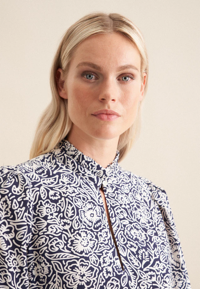 Shirtbluse Floral in Dunkelblau |  Seidensticker Onlineshop