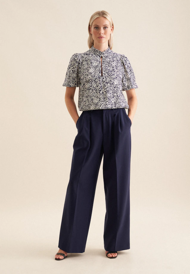 Shirtbluse Floral in Dunkelblau |  Seidensticker Onlineshop