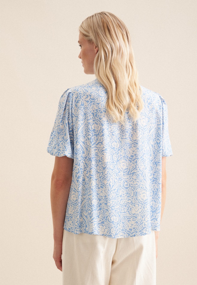 Shirtbluse Floral in Mittelblau | Seidensticker Onlineshop