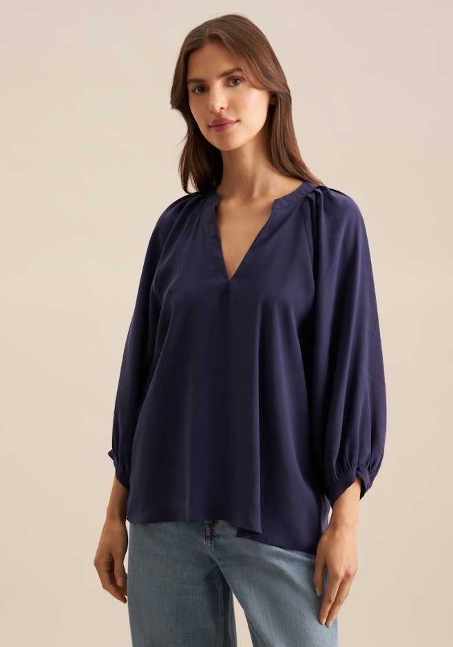 Shirt Blouse Uni in Dark Blue | Seidensticker online shop