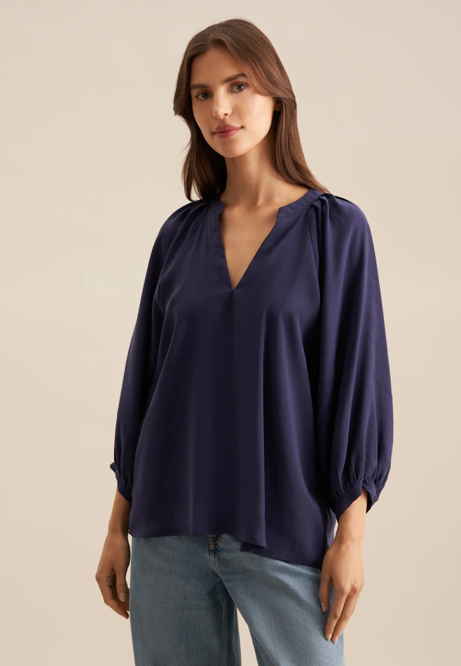 Shirtbluse Uni in Dunkelblau | Seidensticker Onlineshop