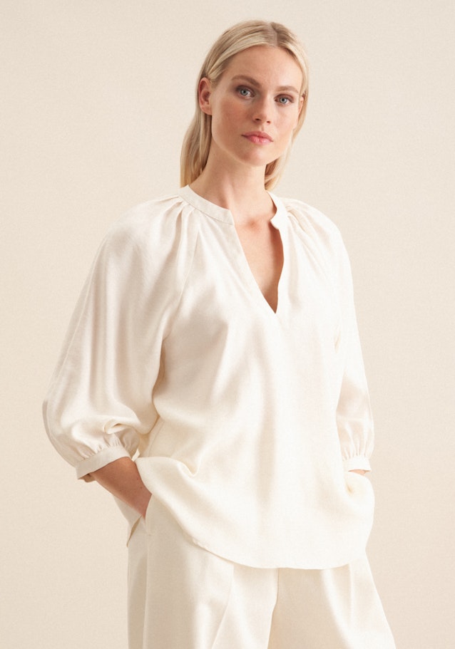 3/4-Arm Leinwandbindung Shirtbluse in Ecru | Seidensticker Onlineshop