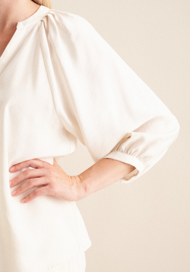 3/4-Arm Leinwandbindung Shirtbluse in Ecru | Seidensticker Onlineshop