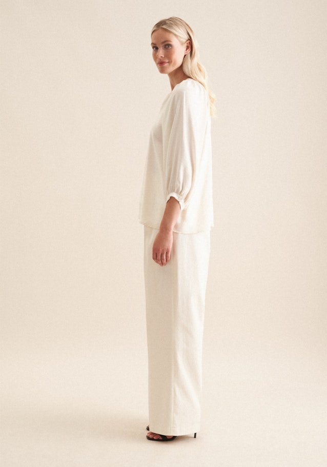 3/4-Arm Leinwandbindung Shirtbluse in Ecru | Seidensticker Onlineshop