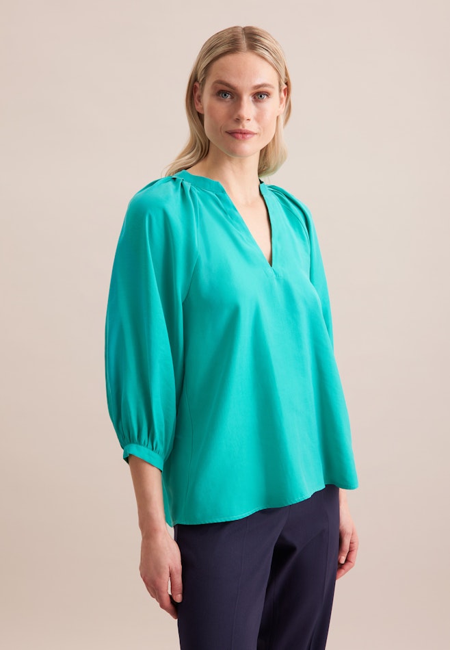 Shirt Blouse Uni in Turquoise | Seidensticker online shop