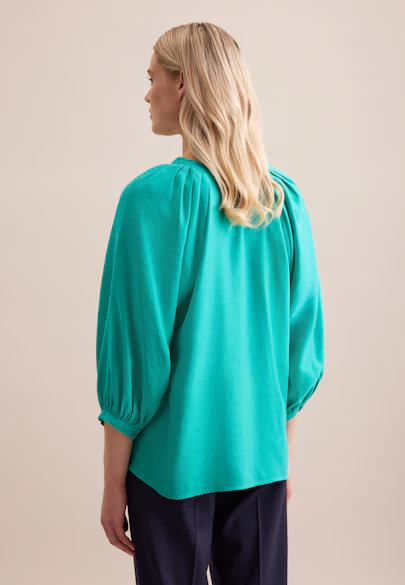 Shirtbluse Uni in Türkis |  Seidensticker Onlineshop