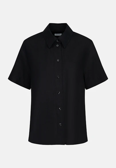 Hemdbluse Uni in Schwarz |  Seidensticker Onlineshop