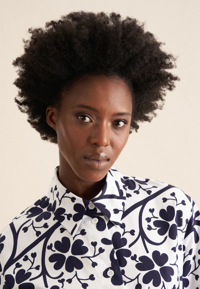 Robe Imprimé in Bleu Foncé |  Seidensticker Onlineshop