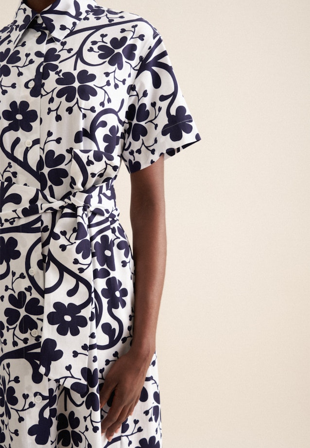 Kleid Druck in Dunkelblau |  Seidensticker Onlineshop