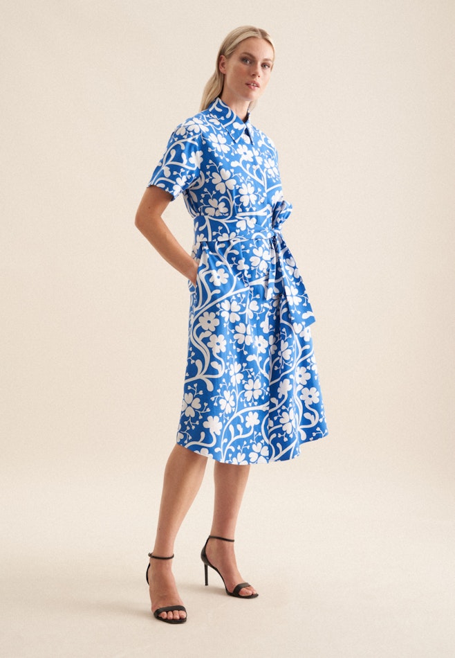 Kleid Druck in Mittelblau | Seidensticker Onlineshop