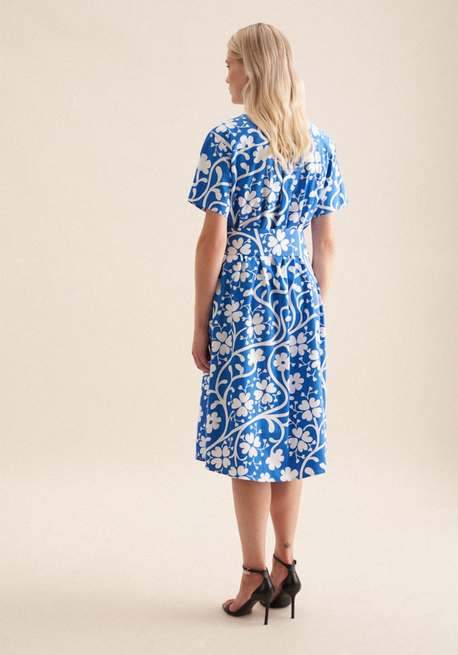 Kleid Druck in Mittelblau | Seidensticker Onlineshop