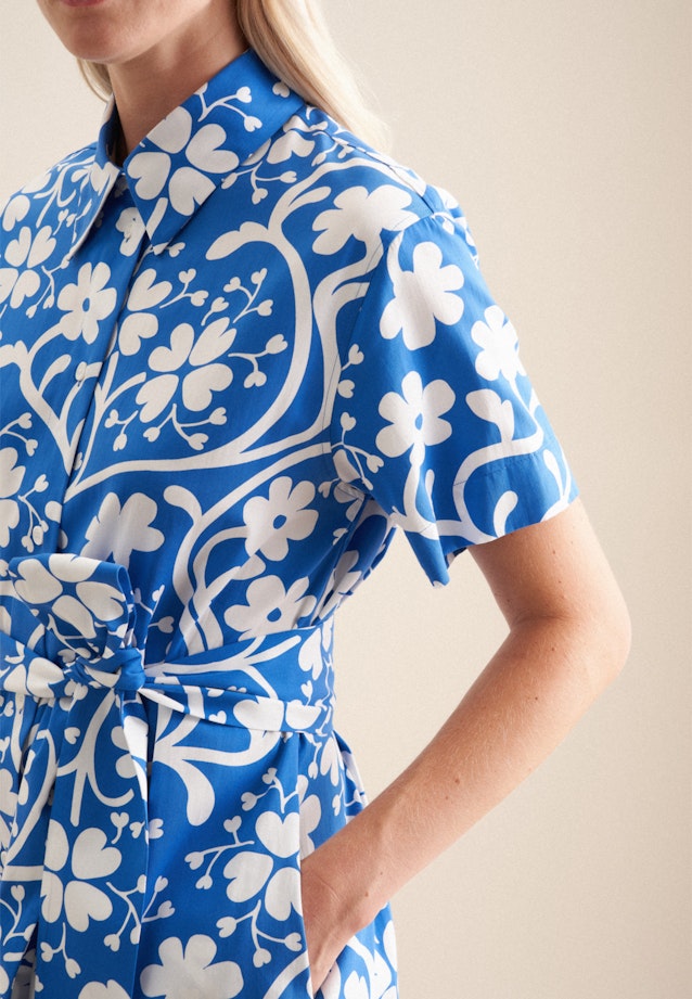 Kleid Druck in Mittelblau |  Seidensticker Onlineshop