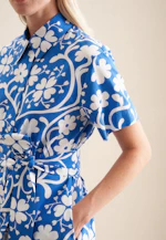 Dress Print in Medium Blue |  Seidensticker Onlineshop