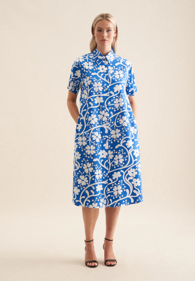 Dress Print in Medium Blue |  Seidensticker Onlineshop