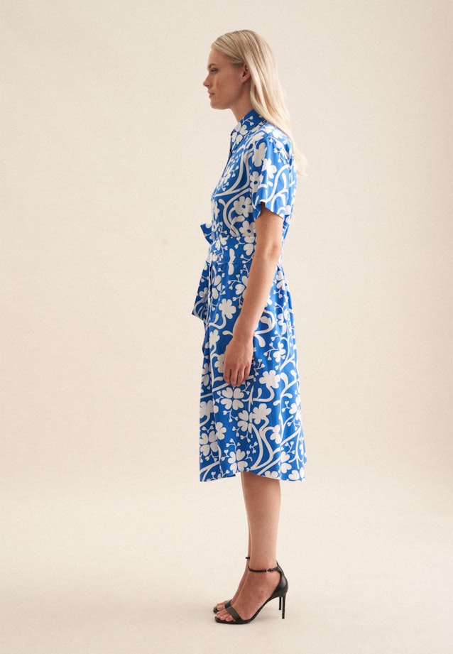 Kleid Druck in Mittelblau |  Seidensticker Onlineshop
