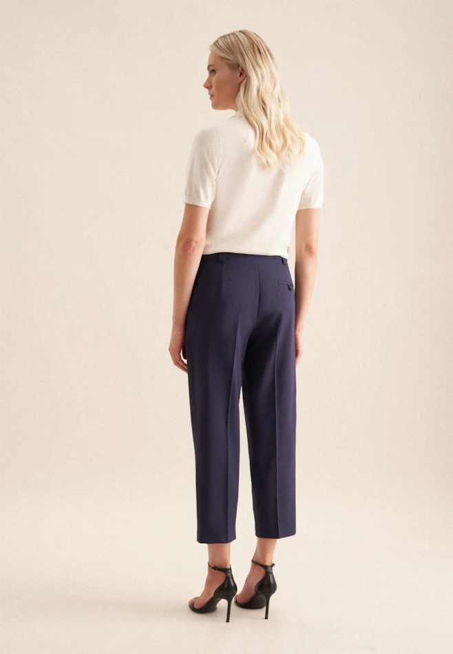 Regular Pantalon Uni dans Bleu Foncé | Boutique en ligne Seidensticker