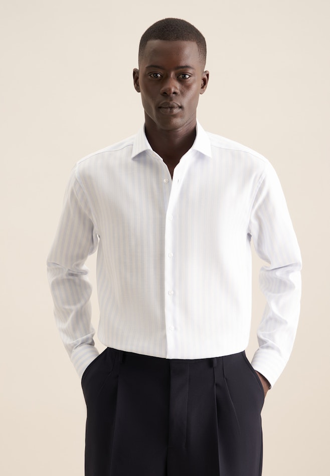 Regular Business Shirt Stripes in Light Blue | Seidensticker online shop