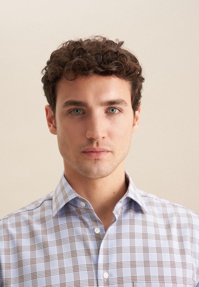 Regular Business shirt Check in Brown |  Seidensticker Onlineshop
