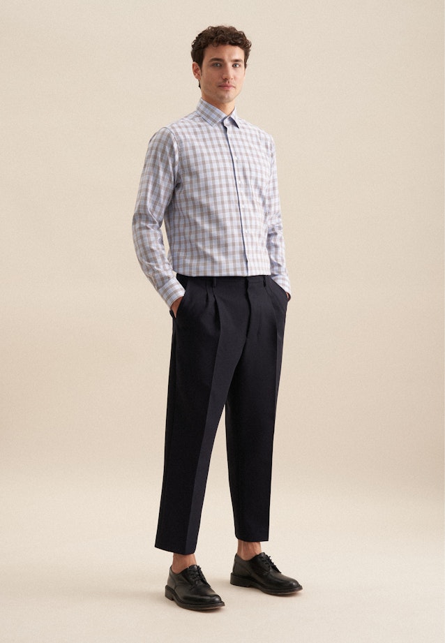 Regular Business shirt Check in Brown |  Seidensticker Onlineshop