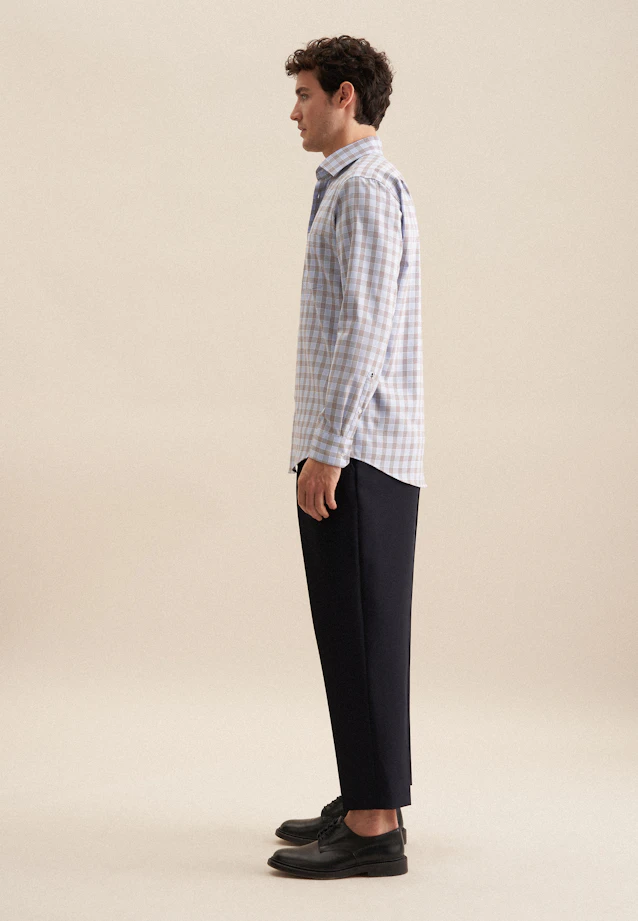 Regular Chemise d'affaires carreaux in Marron |  Seidensticker Onlineshop