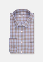 Regular Chemise d'affaires carreaux in Marron |  Seidensticker Onlineshop