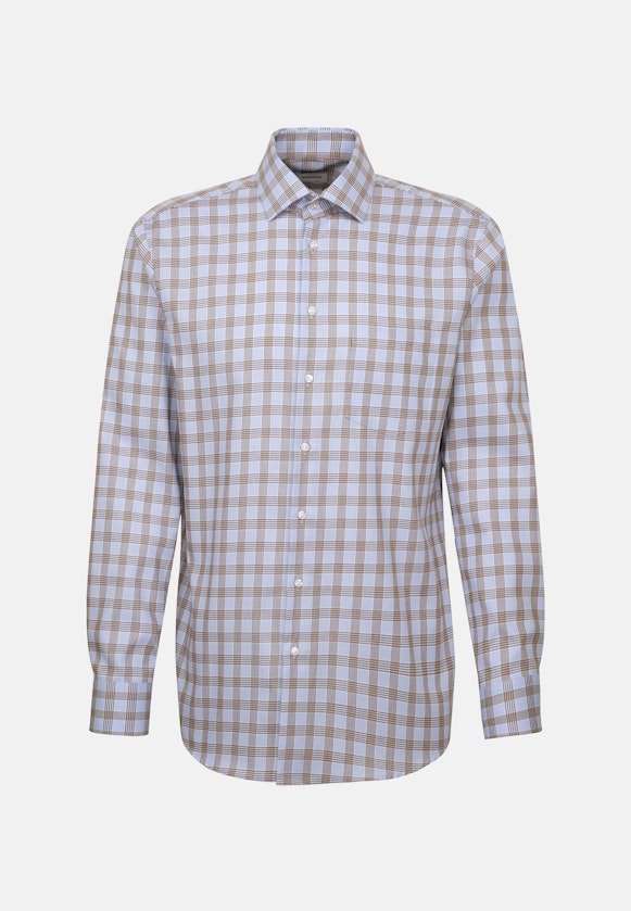 Regular Business shirt Check in Brown |  Seidensticker Onlineshop
