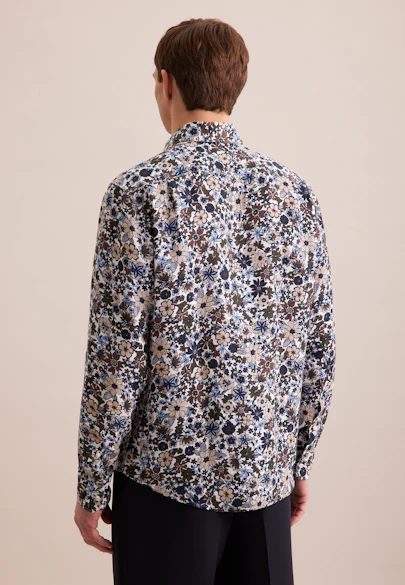 Regular Chemise d'affaires Floral in Marron |  Seidensticker Onlineshop