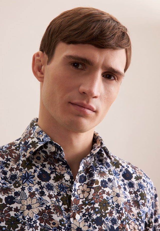 Regular Business Hemd Floral in Braun |  Seidensticker Onlineshop