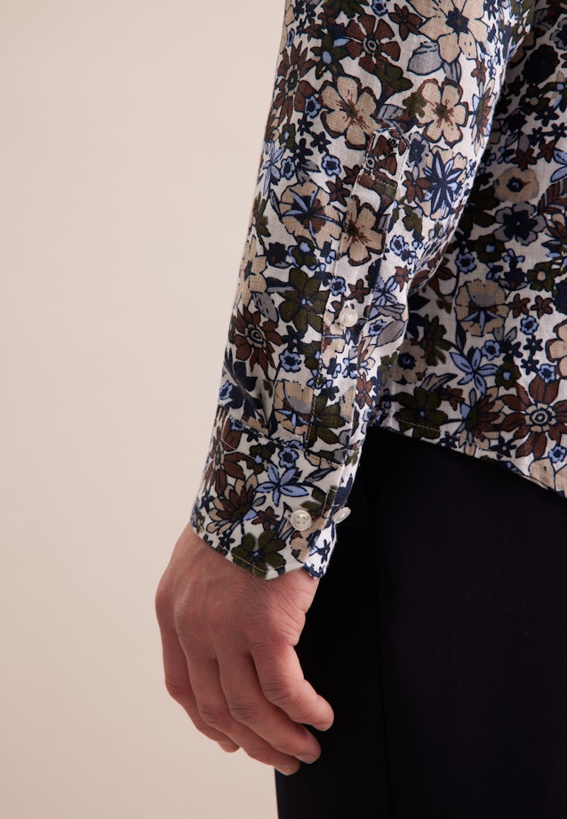 Regular Business Hemd Floral in Braun |  Seidensticker Onlineshop