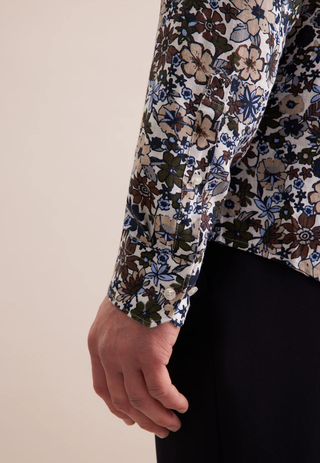 Regular Business Hemd Floral in Braun |  Seidensticker Onlineshop