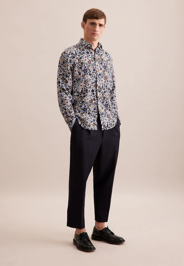 Regular Business Hemd Floral in Braun |  Seidensticker Onlineshop