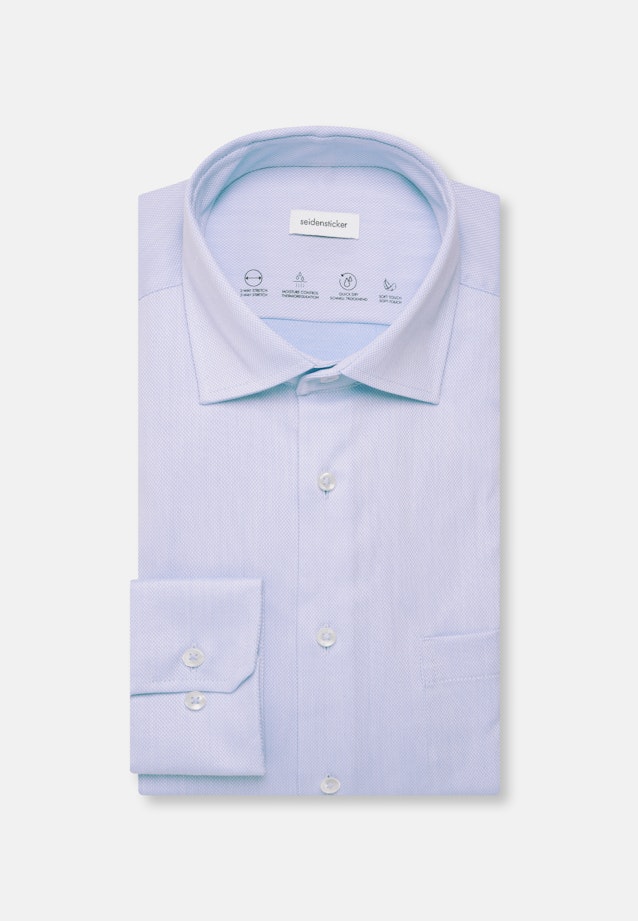 Regular Chemise Performance Structure in Bleu Clair |  Seidensticker Onlineshop