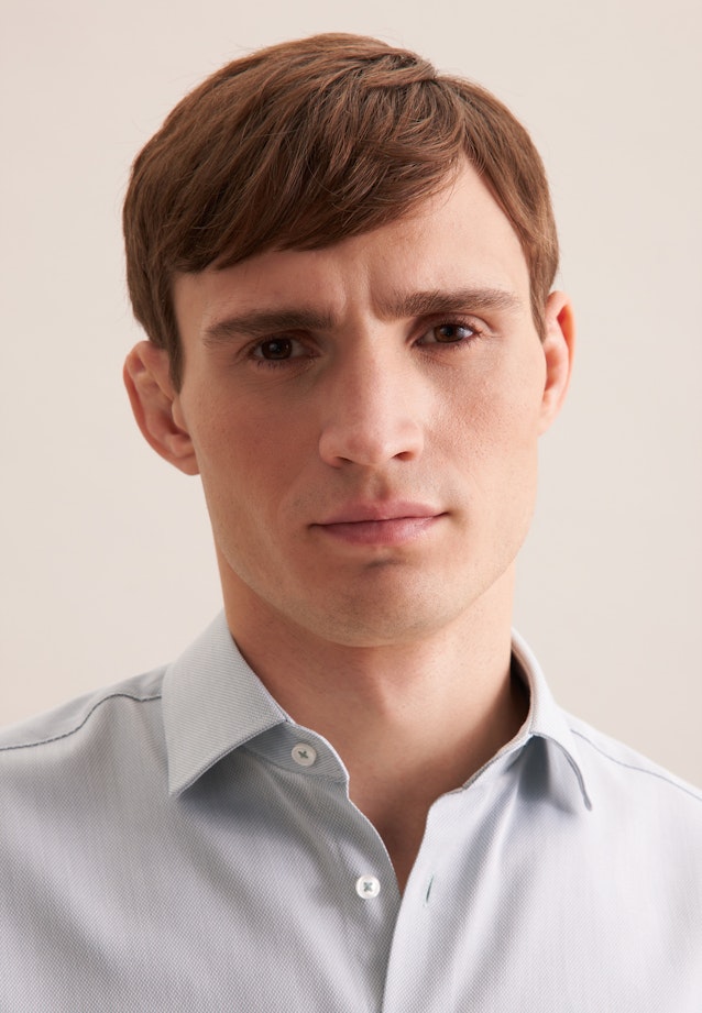 Regular Performance shirt Structure in Green |  Seidensticker Onlineshop