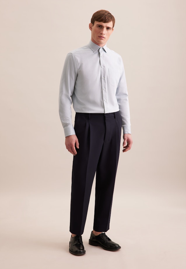 Regular Performance shirt Structure in Green |  Seidensticker Onlineshop