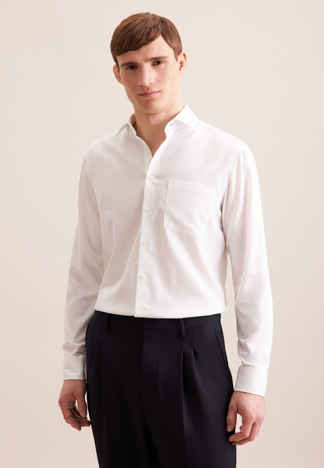 Regular Chemise Performance Structure in Blanc |  Seidensticker Onlineshop