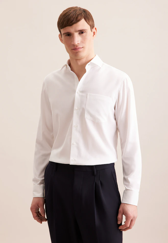 Regular Chemise Performance Structure dans Blanc | Boutique en ligne Seidensticker