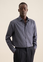 Regular Business shirt Print in Dark Blue |  Seidensticker Onlineshop