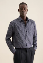 Regular Business shirt Print in Dark Blue |  Seidensticker Onlineshop