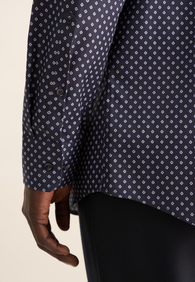 Regular Business shirt Print in Dark Blue |  Seidensticker Onlineshop