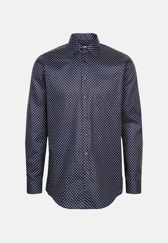 Regular Business shirt Print in Dark Blue |  Seidensticker Onlineshop