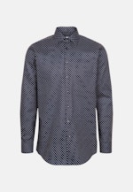 Regular Business shirt Print in Dark Blue |  Seidensticker Onlineshop