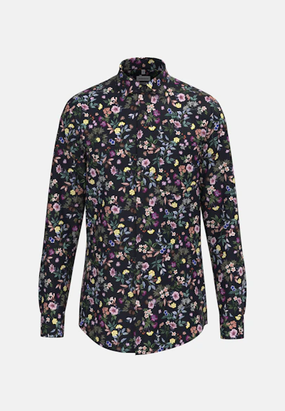 Regular Business shirt Floral in Grey |  Seidensticker Onlineshop