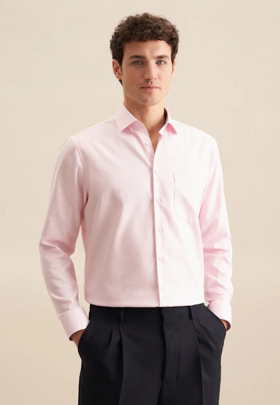 Regular Business shirt Uni in Pink |  Seidensticker Onlineshop