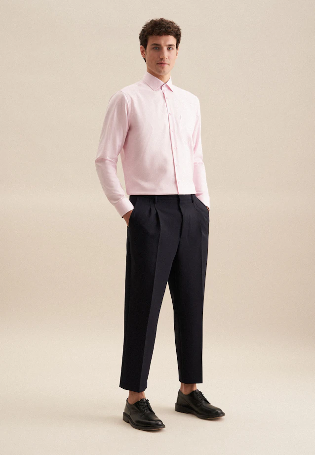 Regular Business Hemd Uni in Rosa/Pink |  Seidensticker Onlineshop